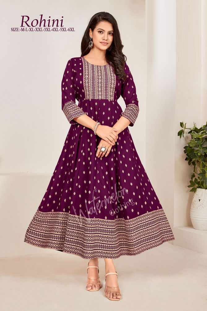 Rohini Colors Plus Size Anarkali Kurtis Catalog